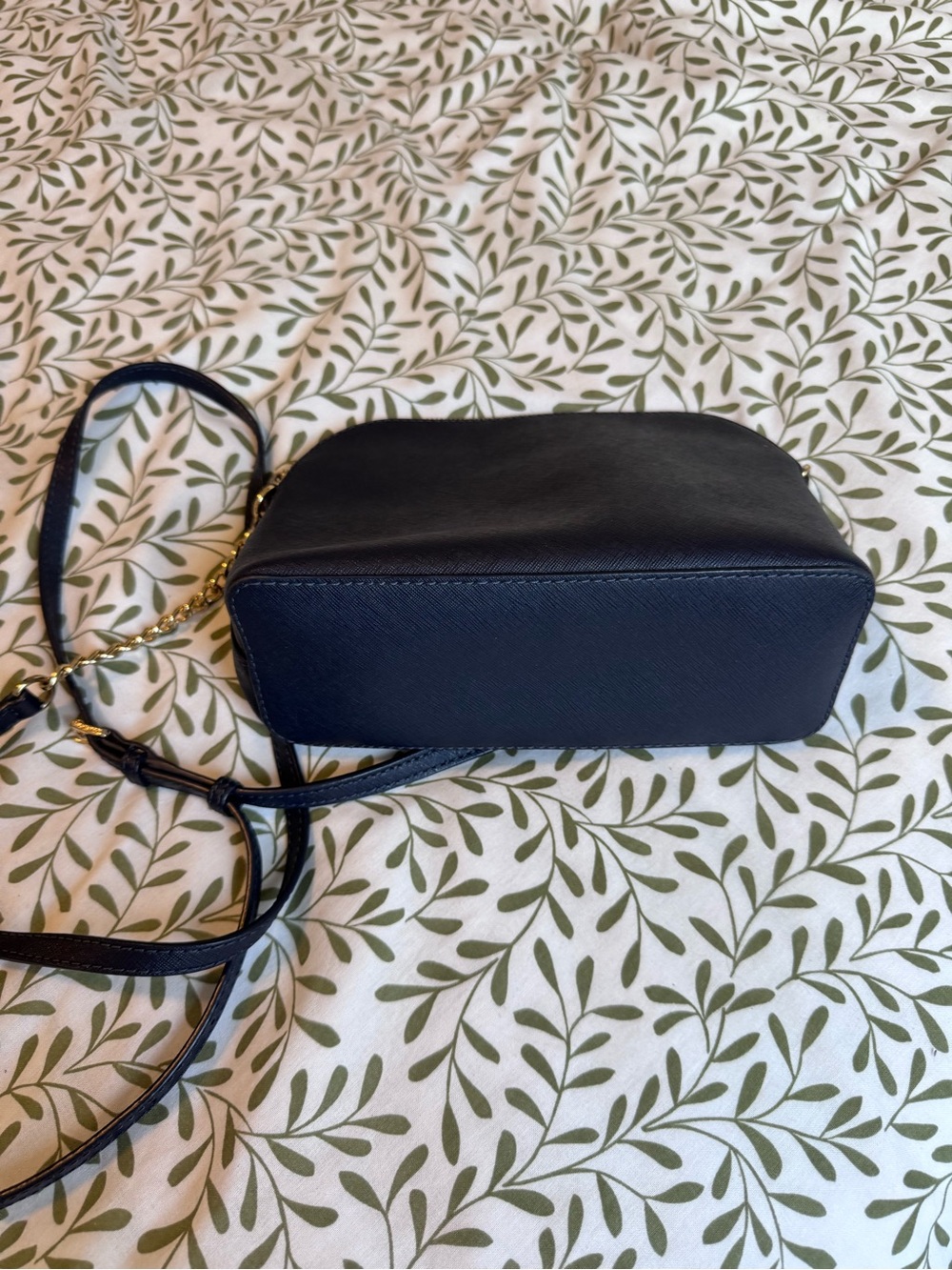 Michael Kors Navy Crossbody with Gold Accents - Picture 2 of 3